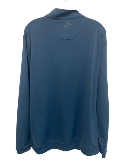 Peter Millar Size XL Blue Synthetic Solid Quarter Zip Men's Long Sleeve Shirt Blue / XL