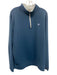 Peter Millar Size XL Blue Synthetic Solid Quarter Zip Men's Long Sleeve Shirt Blue / XL