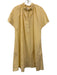 Ann Mashburn Size M Yellow & White Cotton Stripe Pockets Mock Neck Dress Yellow & White / M
