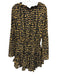 Buddy Love Size M Tan & black Polyester Mini Elastic Waist keyhole front Dress Tan & black / M