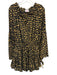 Buddy Love Size M Tan & black Polyester Mini Elastic Waist keyhole front Dress Tan & black / M