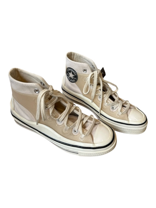 Converse Shoe Size 9.5 Tan & White Canvas High Top Platform Athletic Sneakers Tan & White / 9.5