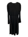 Pomander Place Size L Black Acrylic Long Bishop Sleeve Knit Midi Dress Black / L