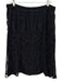 Kobi Halperin Size 14 Black Cotton Crochet Floral Godet hem Midi Skirt Black / 14