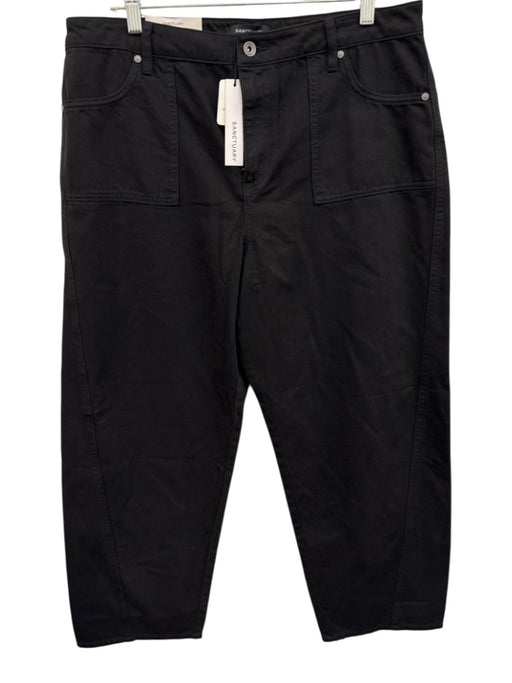 Sanctuary Size 32 Black Cotton Denim High Rise Barrel Leg Tapered Jeans Black / 32