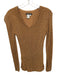 Lillie Rubin Size Small Bronze brown Rayon Long Sleeve Beaded V Neck Knit Top Bronze brown / Small