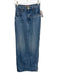 Mother Snacks Size 25 Medium Wash Cotton High Rise Whiskering Back Slit Skirt Medium Wash / 25