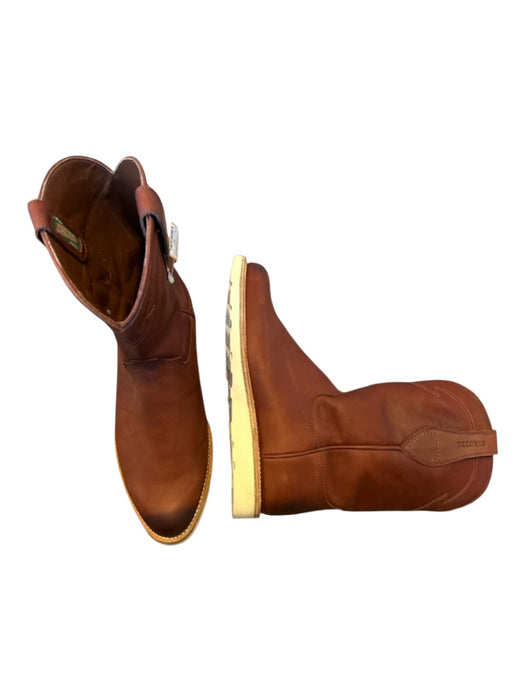 Tecovas Shoe Size 9.5 Brown Leather Solid Work Men's Boots Brown / 9.5