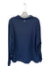 Peter Millar Navy & Gray Polyester Solid Half Zip Golf Men's Pullover Navy & Gray / XXL