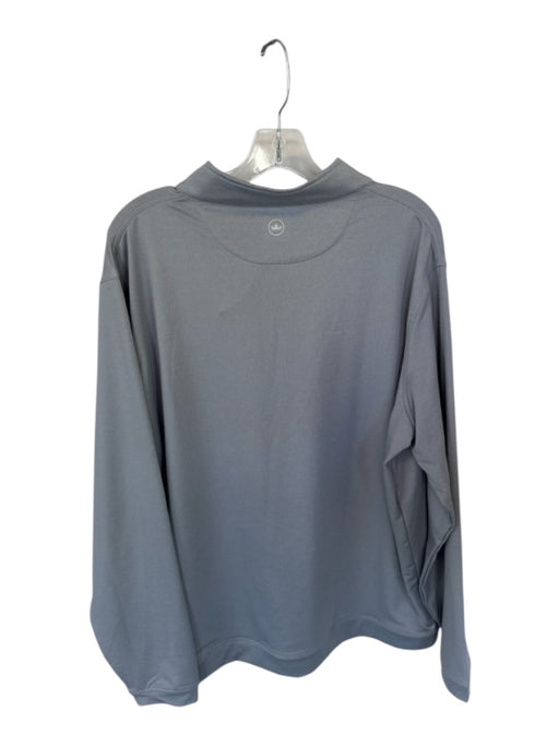 Peter Millar Light Gray Polyester Solid Half Zip Golf Men's Pullover Light Gray / XXL