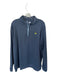 Peter Millar Blue & Yellow Polyester Masters Logo Half Zip Golf Men's Pullover Blue & Yellow / XL