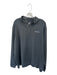 Peter Millar Gray & White Polyester Solid Half Zip Golf Men's Pullover Gray & White / XXL
