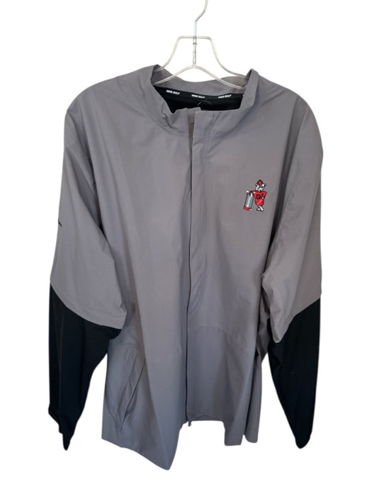 Nike Size XXL Grey & Black Polyester Blend Georgia Golf Athletic Men's Jacket Grey & Black / XXL