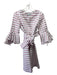 Sara Campbell Size 2 Pink & White Polyester Blend Gingham Trumpet Sleeve Dress Pink & White / 2