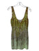 Versace Collection Size 40 Green & Gold Viscose Blend All Over Sequins Dress Green & Gold / 40