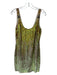 Versace Collection Size 40 Green & Gold Viscose Blend All Over Sequins Dress Green & Gold / 40