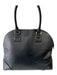 Tory Burch Black Leather Top Zipper Double Top Handle Gold Hardware Bag Black / L