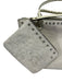 Patricia Nash Cream White Leather Ponyhair Glitter Zip Top Rhinestone detail Bag Cream White
