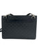 Gucci Black Leather Guccissima embossed Zip Top Messenger Bag Black