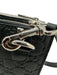 Gucci Black Leather Guccissima embossed Zip Top Messenger Bag Black