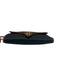 Dooney & Bourke Black & Tan Leather Flap Toggle Close Removable Strap Bag Black & Tan