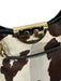 Tory Burch Cream White, Brown & Black Leather Pony Hair Cow Print Shoulder Bag Cream White, Brown & Black