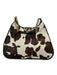 Tory Burch Cream White, Brown & Black Leather Pony Hair Cow Print Shoulder Bag Cream White, Brown & Black