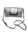 Perlina Silver Leather Metallic Flap Magnetic Snap Closure Crossbody Bag Silver