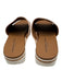 Adrienne Vittadini Shoe Size 9.5 Rose Gold Manmade Upper Metallic Slide Sandals Rose Gold / 9.5