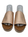 Adrienne Vittadini Shoe Size 9.5 Rose Gold Manmade Upper Metallic Slide Sandals Rose Gold / 9.5