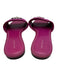 Tory Burch Shoe Size 10.5 Fuchsia Leather Upper Suede Metallic Logo Sandals Fuchsia / 10.5