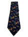 Ferragamo Blue & Tan Silk Horses Men's Ties