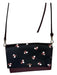 Kate Spade Black & Maroon Leather Front Flap Flowers Bag Black & Maroon / M