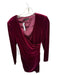 Alex Marie Size 4 Maroon Velvet Long Sleeve Gathered Side Dress Maroon / 4