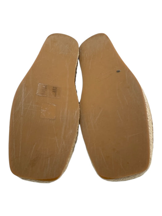 & Other Stories Shoe Size 40 Tan Brown & Cream Textile Square Toe Espadrille Tan Brown & Cream / 40