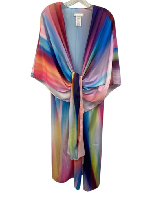 La Blanca Size One Size Blue, Pink & Multi Polyester Gradient Open Front Robe Blue, Pink & Multi / One Size