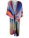 La Blanca Size One Size Blue, Pink & Multi Polyester Gradient Open Front Robe Blue, Pink & Multi / One Size