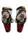 Bandolino Shoe Size 9 Black & Multi textile upper Floral Ankle Buckle Sandals Black & Multi / 9