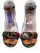 Bandolino Shoe Size 9 Black & Multi textile upper Floral Ankle Buckle Sandals Black & Multi / 9