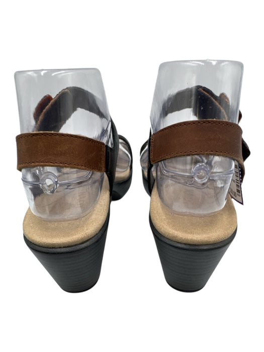 Naot Shoe Size 40 Black & Brown Leather Upper Buckle Detail Low Heel Sandals Black & Brown / 40