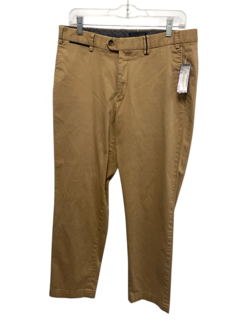 Hiltl Size 50 Tan Cotton Blend Solid Khaki Dress Men's Pants Tan / 50