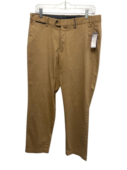Hiltl Size 50 Tan Cotton Blend Solid Khaki Dress Men's Pants Tan / 50