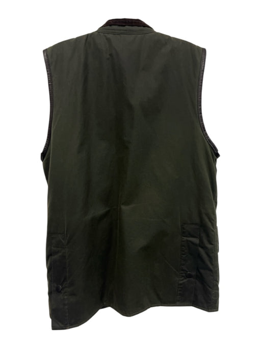 Barbour Size M Olive Green Cotton Waxed Vest Men's Jacket Olive Green / M