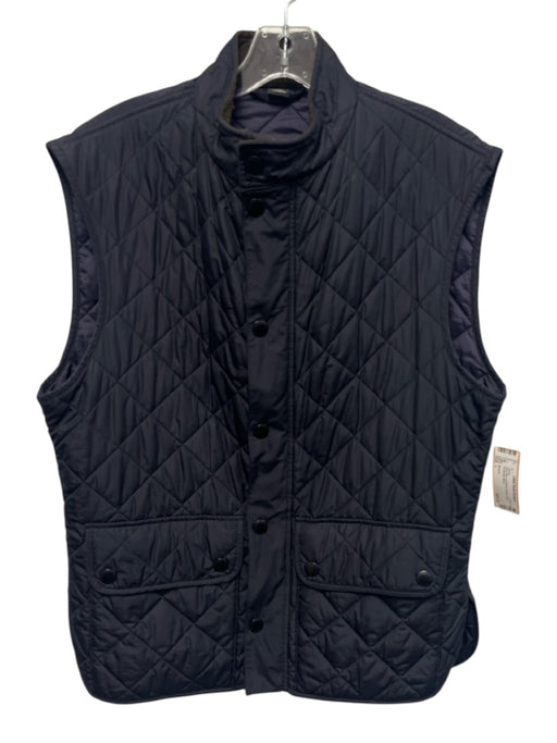 Barbour Size L Navy Blue Synthetic Quilted Vest Men's Jacket Navy Blue / L