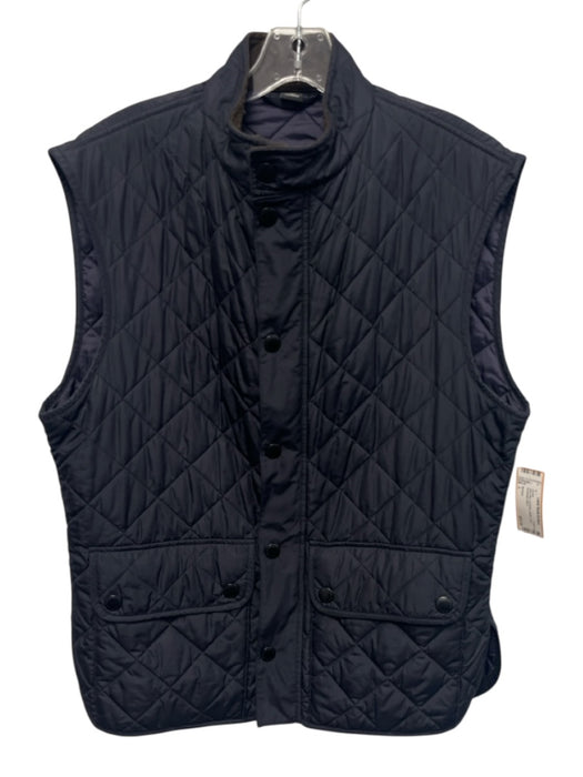 Barbour Size L Navy Blue Synthetic Quilted Vest Men's Jacket Navy Blue / L