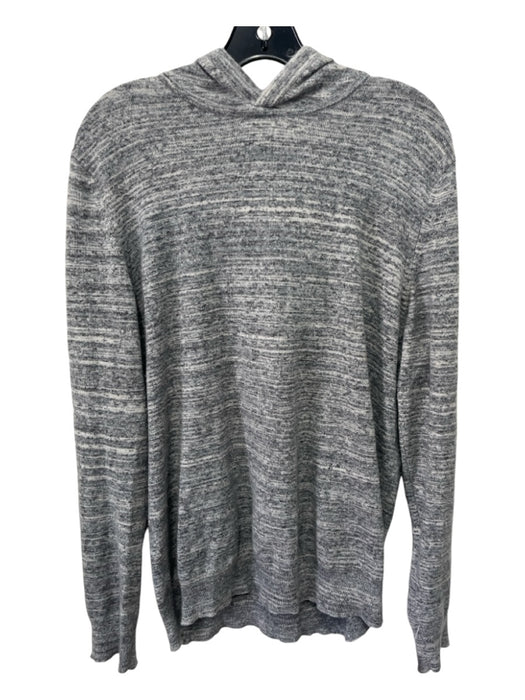 Theory Size XL Gray Cashmere Lines Hoodie Men's Sweater XL