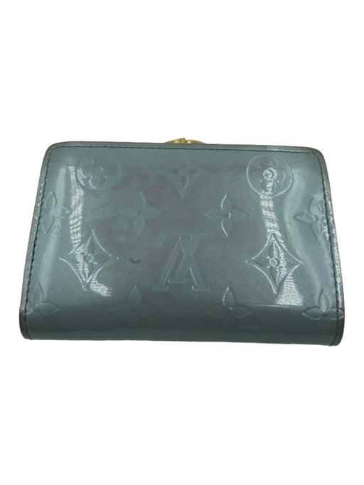 Louis Vuitton Light Blue Patent Leather Vernis Monogram Box & Bag Inc. Wallets Light Blue