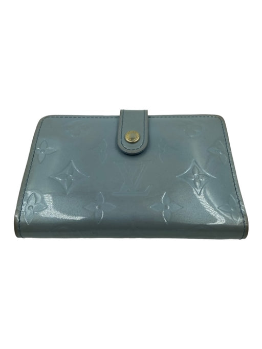 Louis Vuitton Light Blue Patent Leather Vernis Monogram Box & Bag Inc. Wallets Light Blue