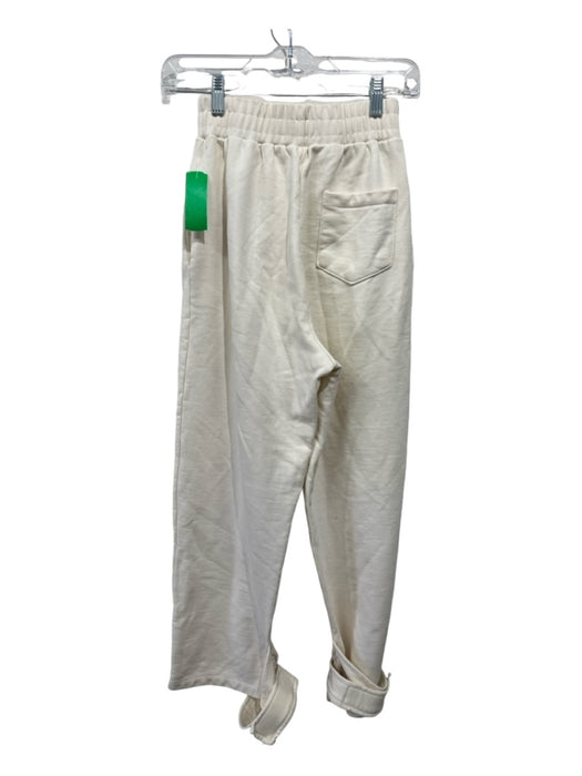 Frankie Shop Size XS Cream Cotton Elastic Waist Velcro Strap Jogger Pants Cream / XS