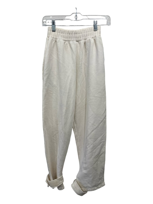 Frankie Shop Size XS Cream Cotton Elastic Waist Velcro Strap Jogger Pants Cream / XS